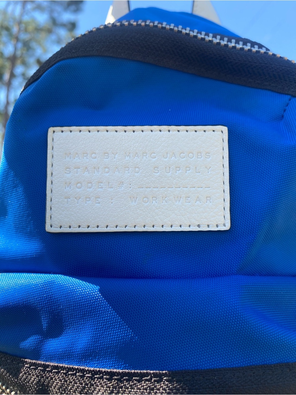 Marc by Marc Jacobs Blue Mini Workwear Backpack
